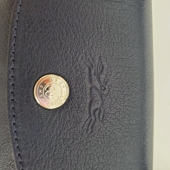 Longchamp Le Pliage Cuir Small Navy - Picture 9 of 10